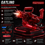 Gatling automatique a eau Rouge